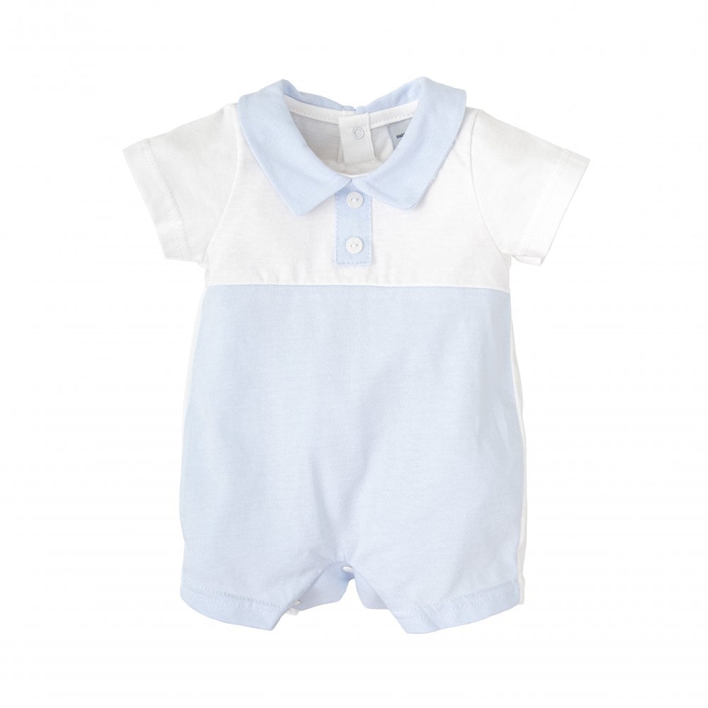 12216 Boys Cotton Romper blue