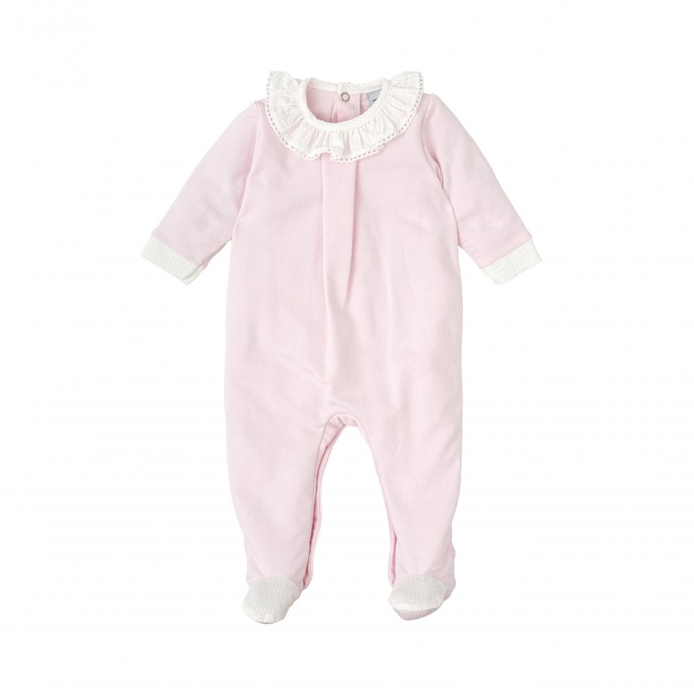 12450 Girls Pink Cotton Babygrow