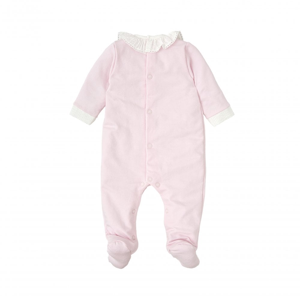 12450 Girls Pink Cotton Babygrow