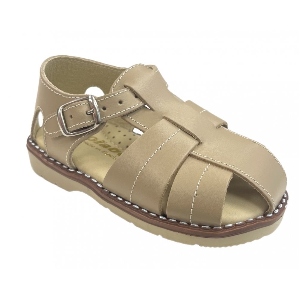 E087 Boys Closed in Sandals Beige