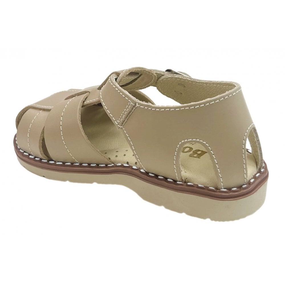 E087 Boys Closed in Sandals Beige