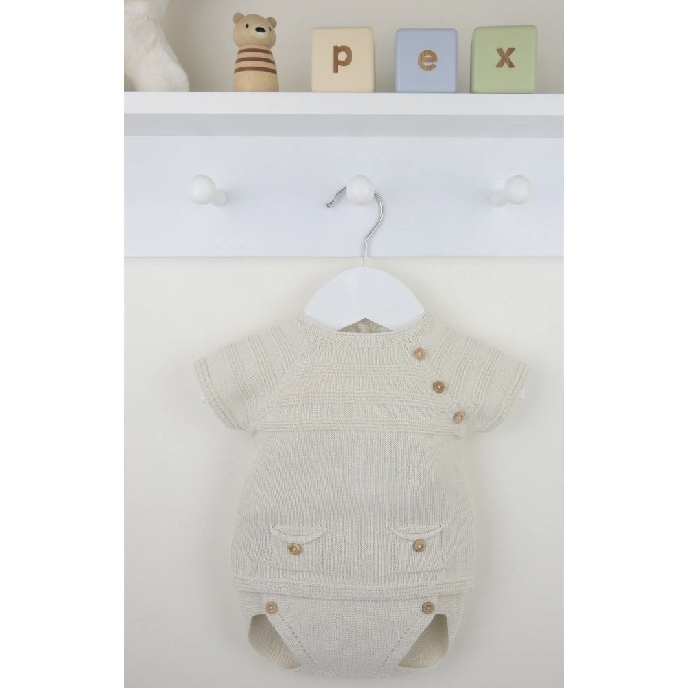 Felipe Beige Knitted Suit