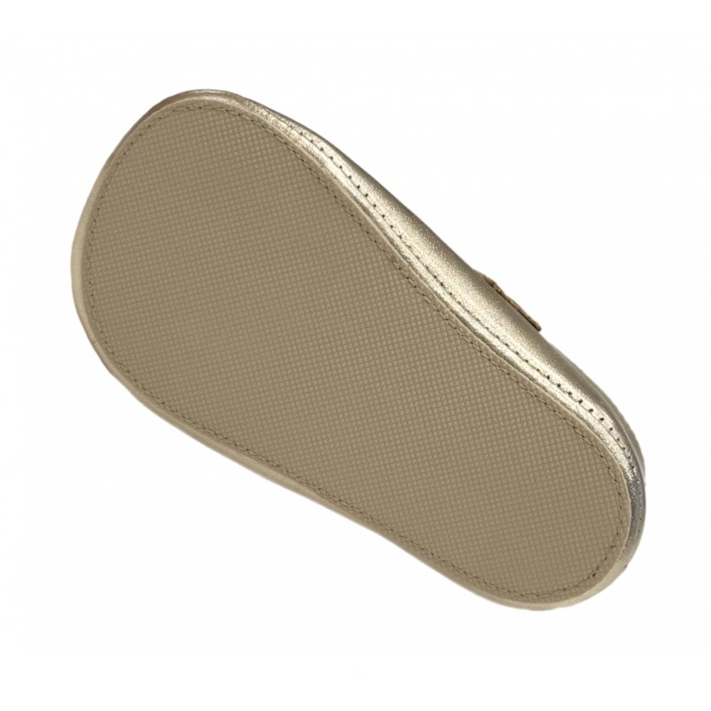 172901 Mary Jane Pram Shoe Gold