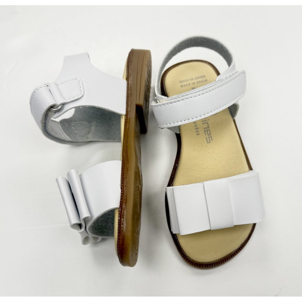 251515-3 Andanines Flat Bow Sandal White