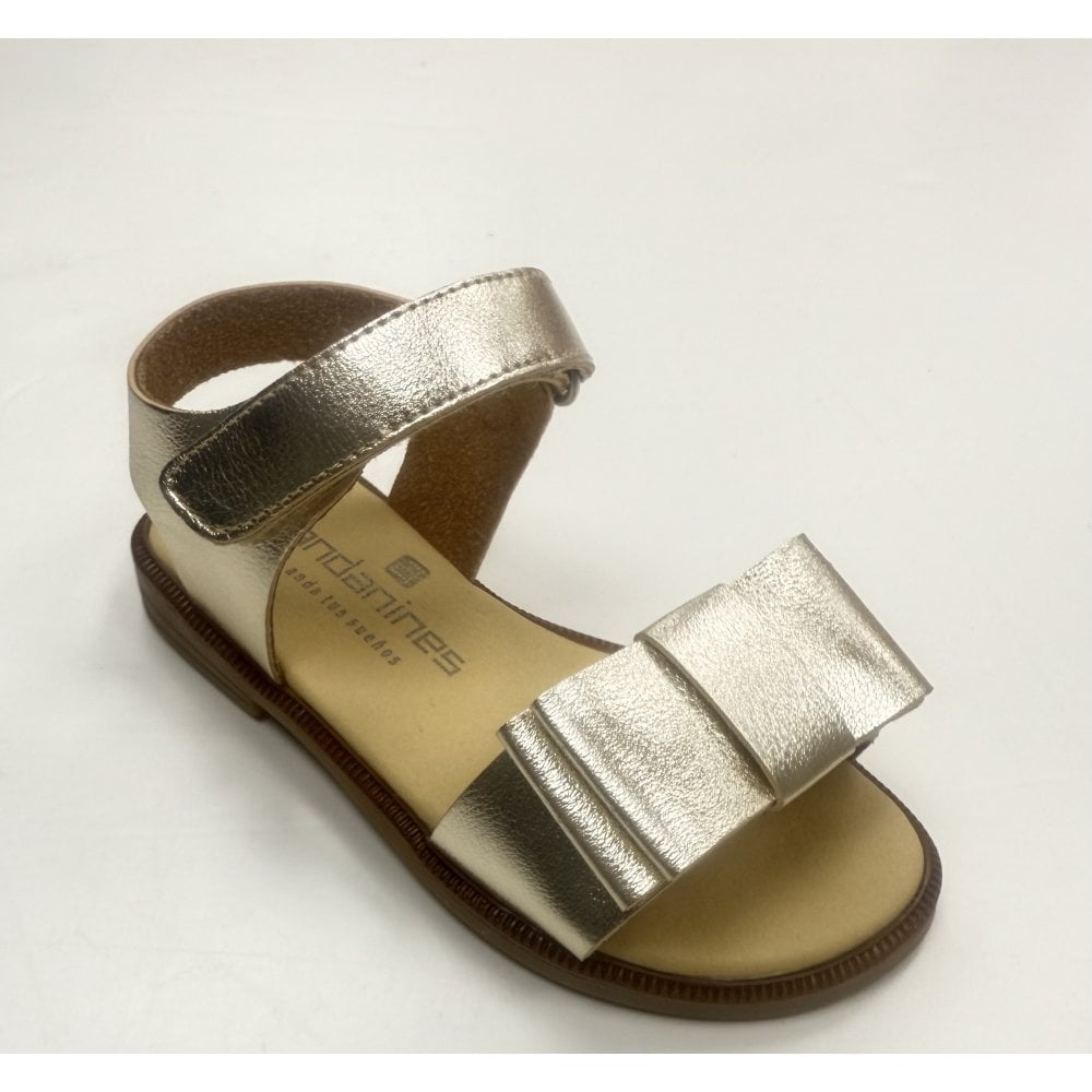 251515-3 Andanines Flat Bow Sandal Gold