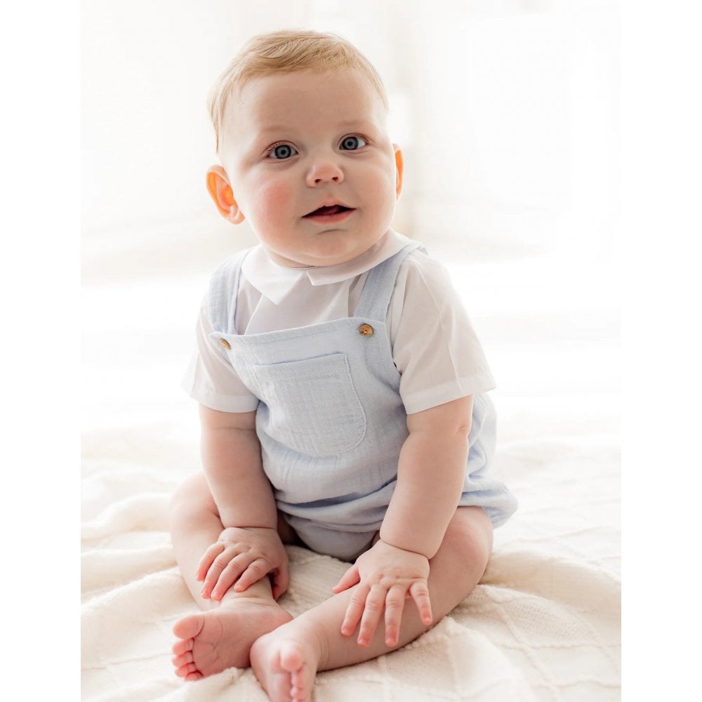 Pablo Pex Boys Baby Blue Romper Suit Set