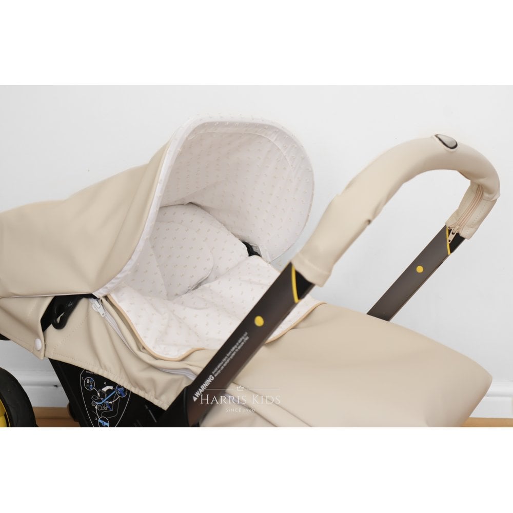 068241 Leatherette Doona Car Seat Cover Camel & White