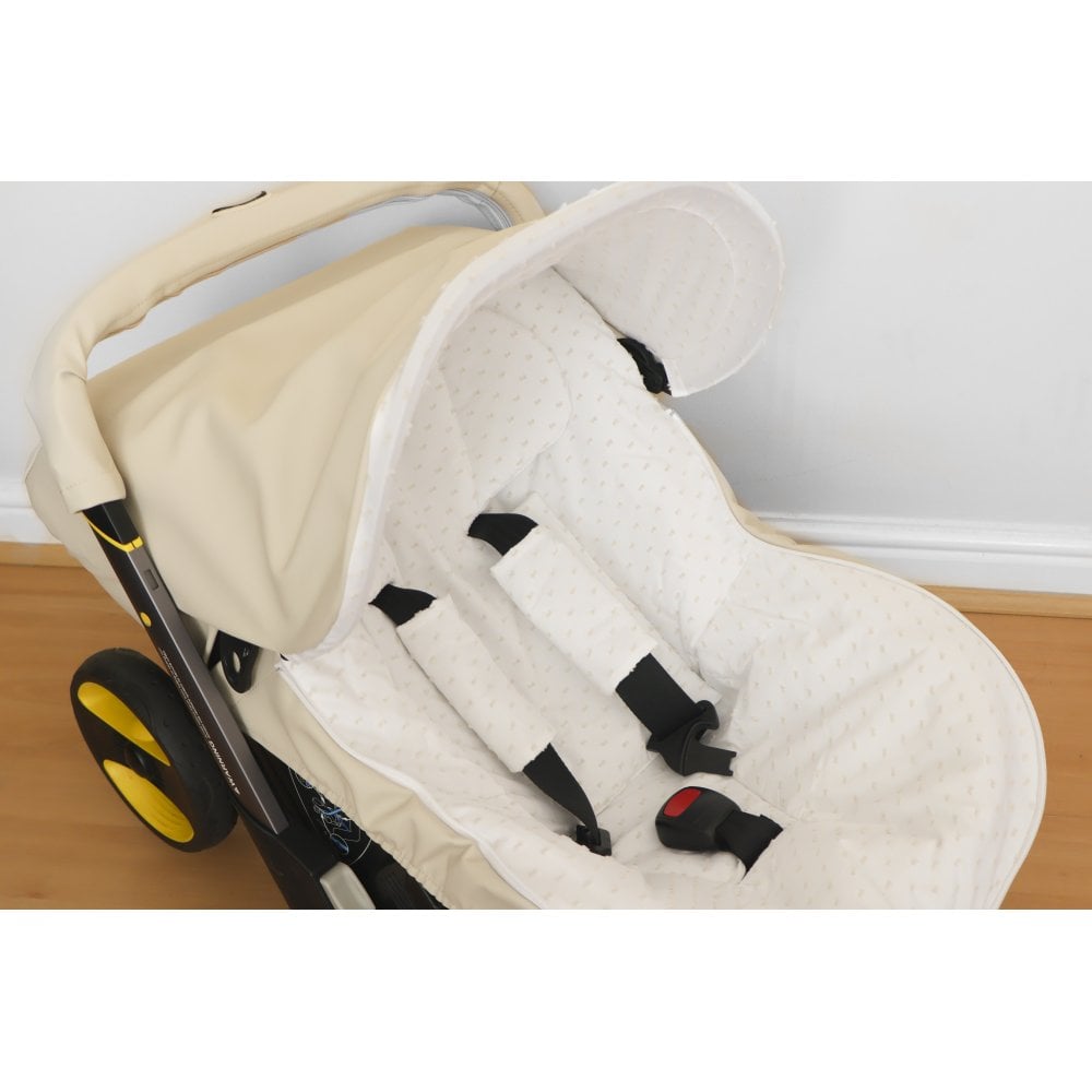 068241 Leatherette Doona Car Seat Cover Camel & White