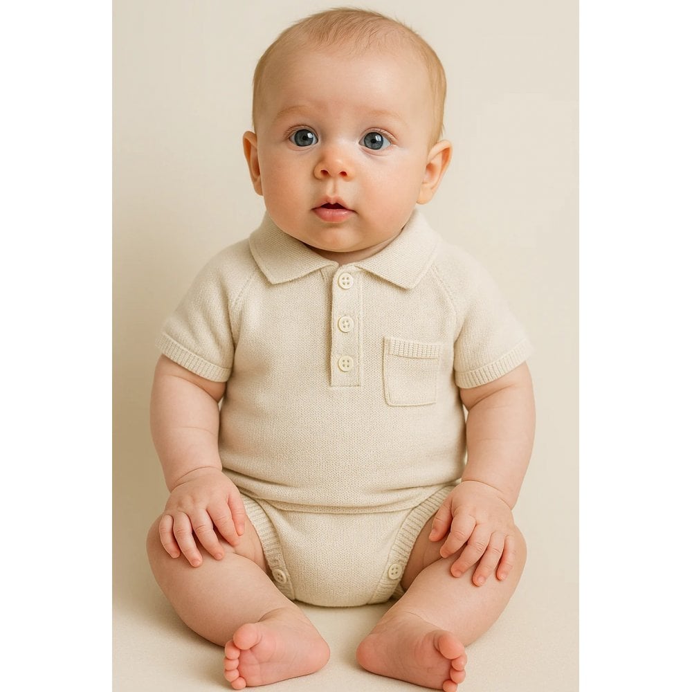 Pex Bradley - Beige Knitted Top & Pant Set