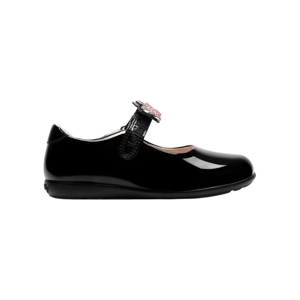 LKS08471 Daisy 2 F Fit Black Patent School Shoe