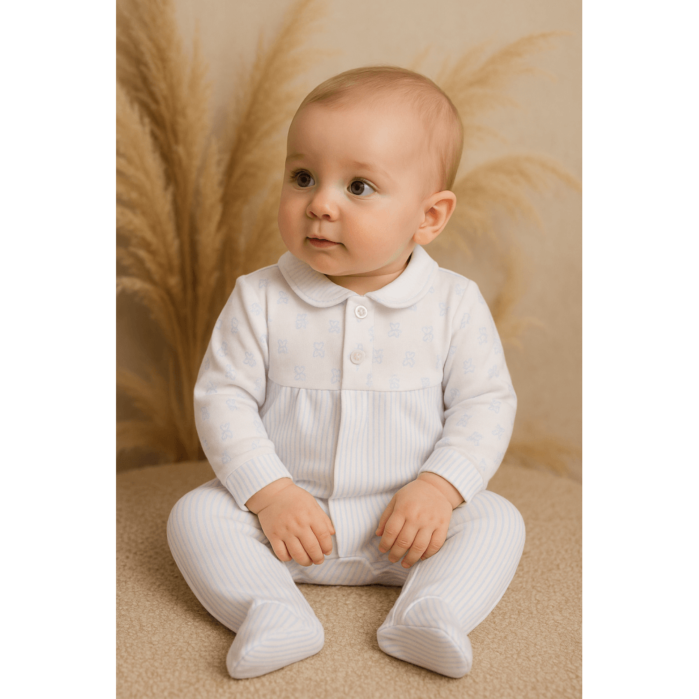 12128 Baby Boys Babidu Blue Babygrow