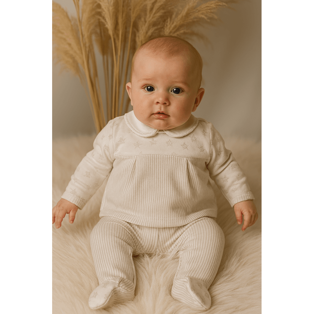 52128 Baby Unisex Camel Babygrow Set
