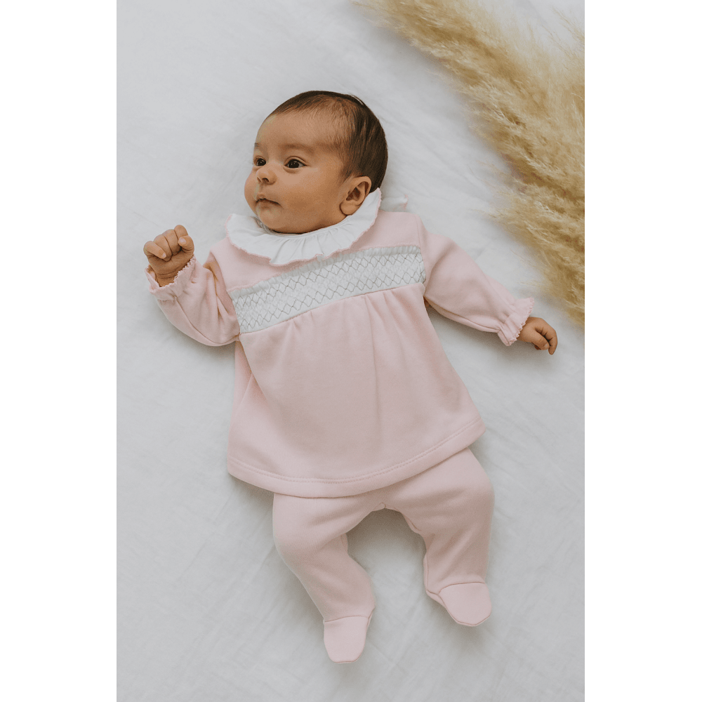 25HA-715 Baby Girls 2 Piece Babygrow Set