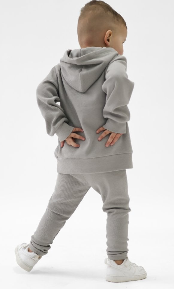 Stormi Ribbed Hoody & Bottoms Grey