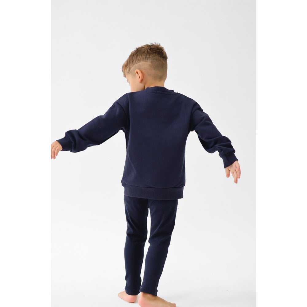 Saint Plain Unisex Legging Tracksuit Set Navy