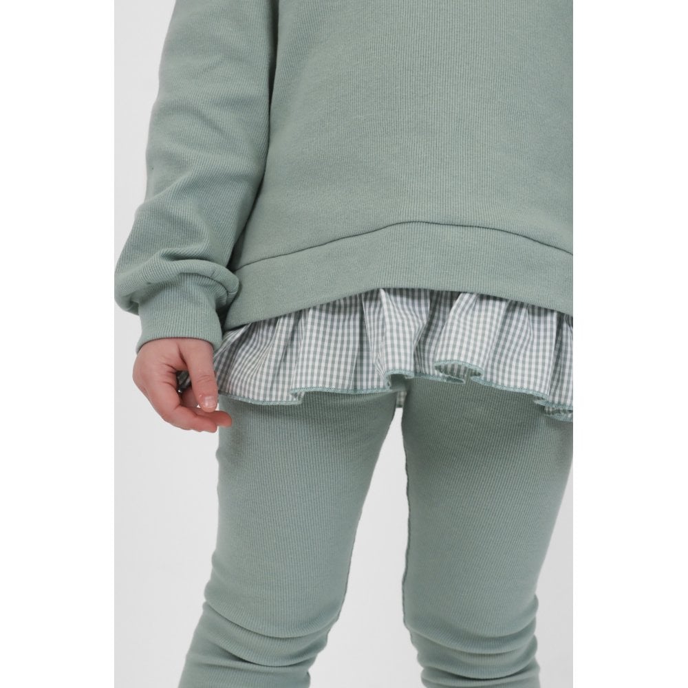 Orla Girls Ribbed Jumper & Legging Set Sage Green