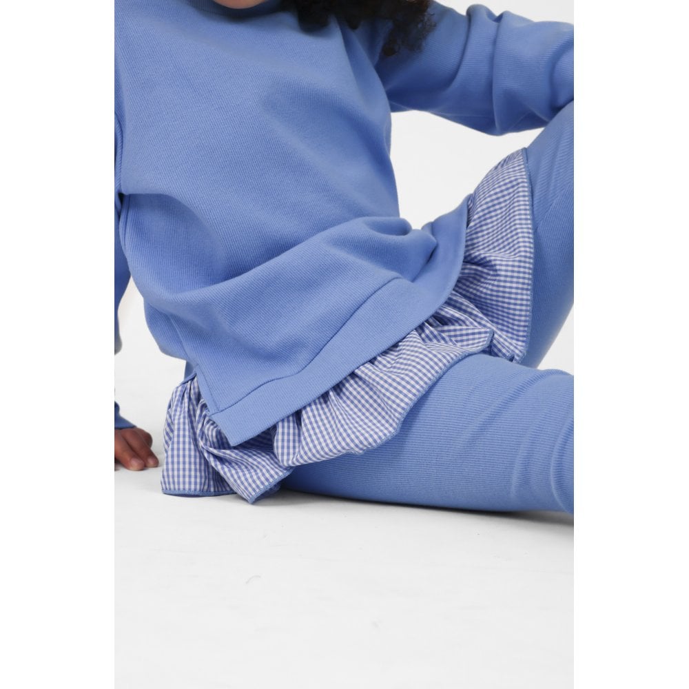 Orla Girls Ribbed Jumper & Legging Set Blue