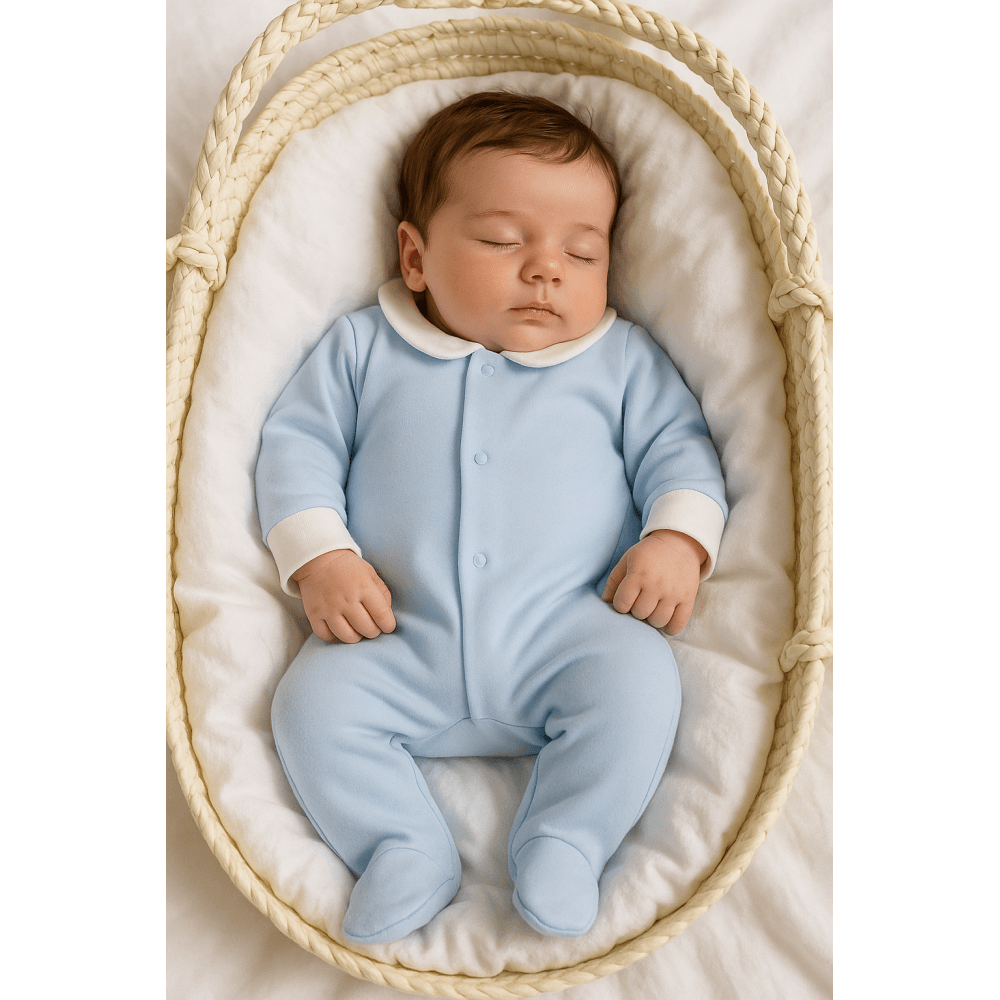 25BB-839 Baby Boys Blue Peterpan Babygrow