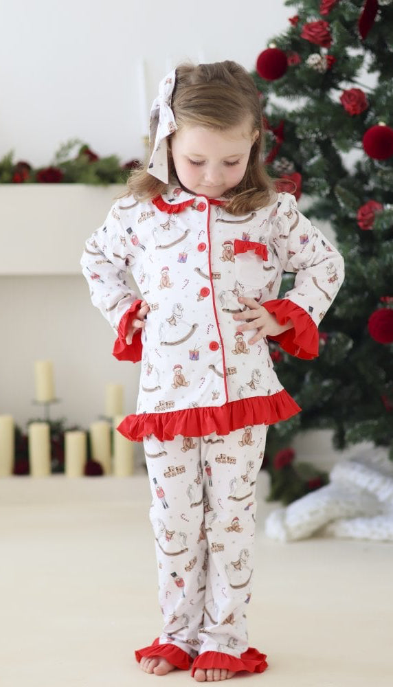 Christmas Traditional Print Girls Pyjamas