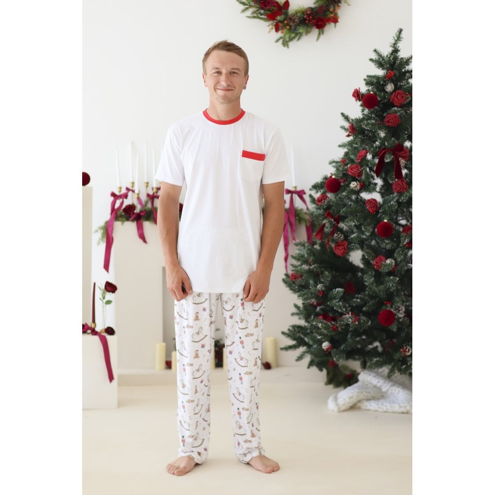 Christmas Traditional Print Pyjamas Mens
