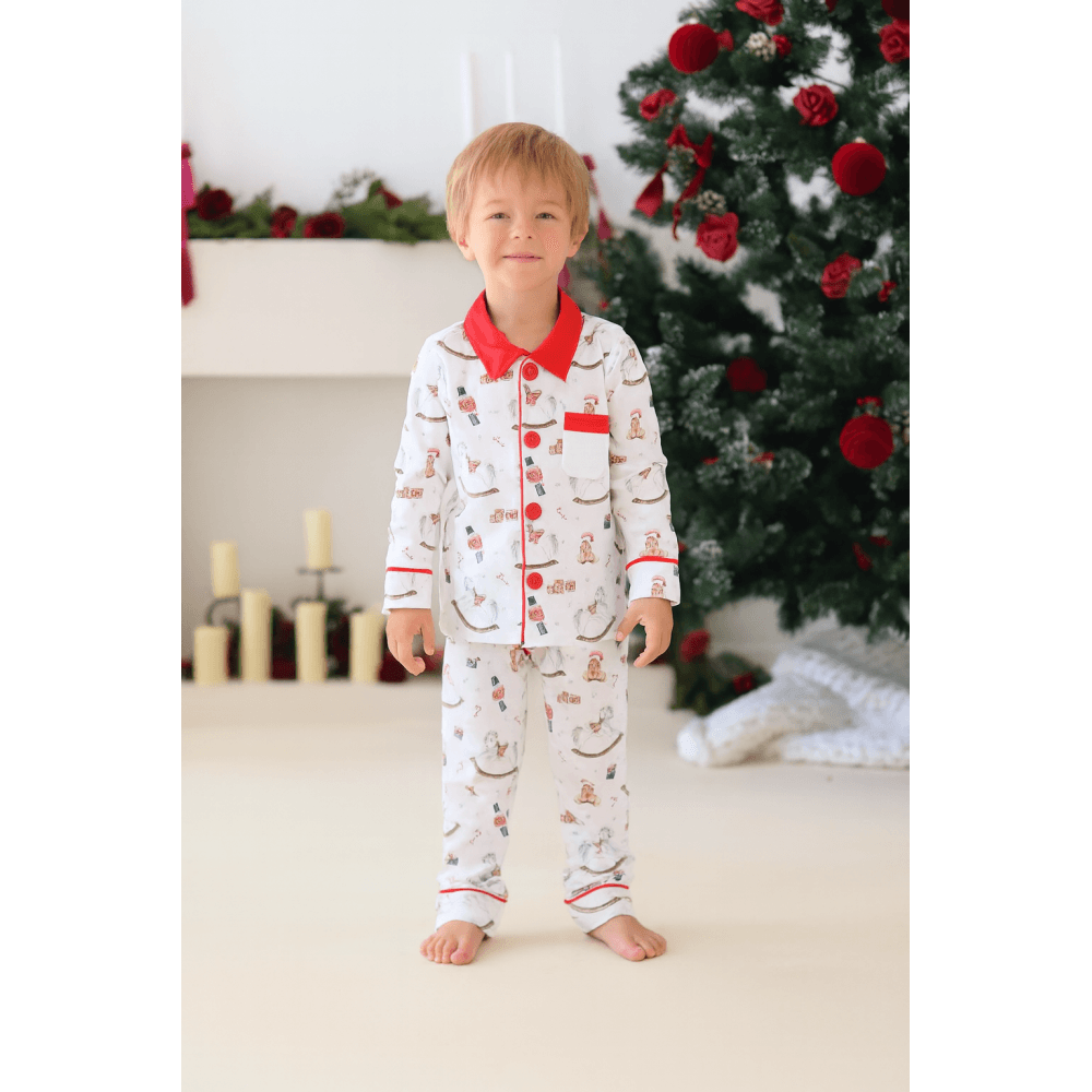 Christmas Traditional Print Pyjamas Boys