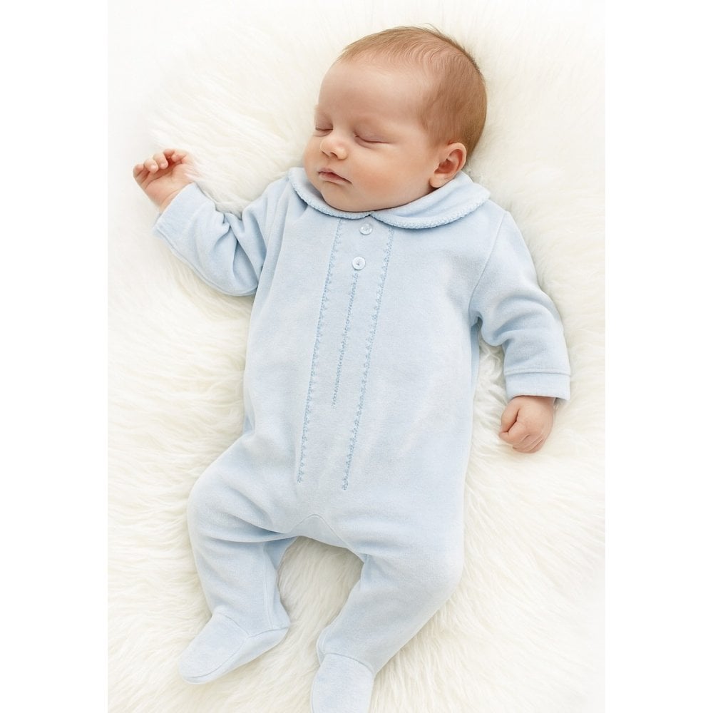 Pex Classic Sleepsuit Blue Velour