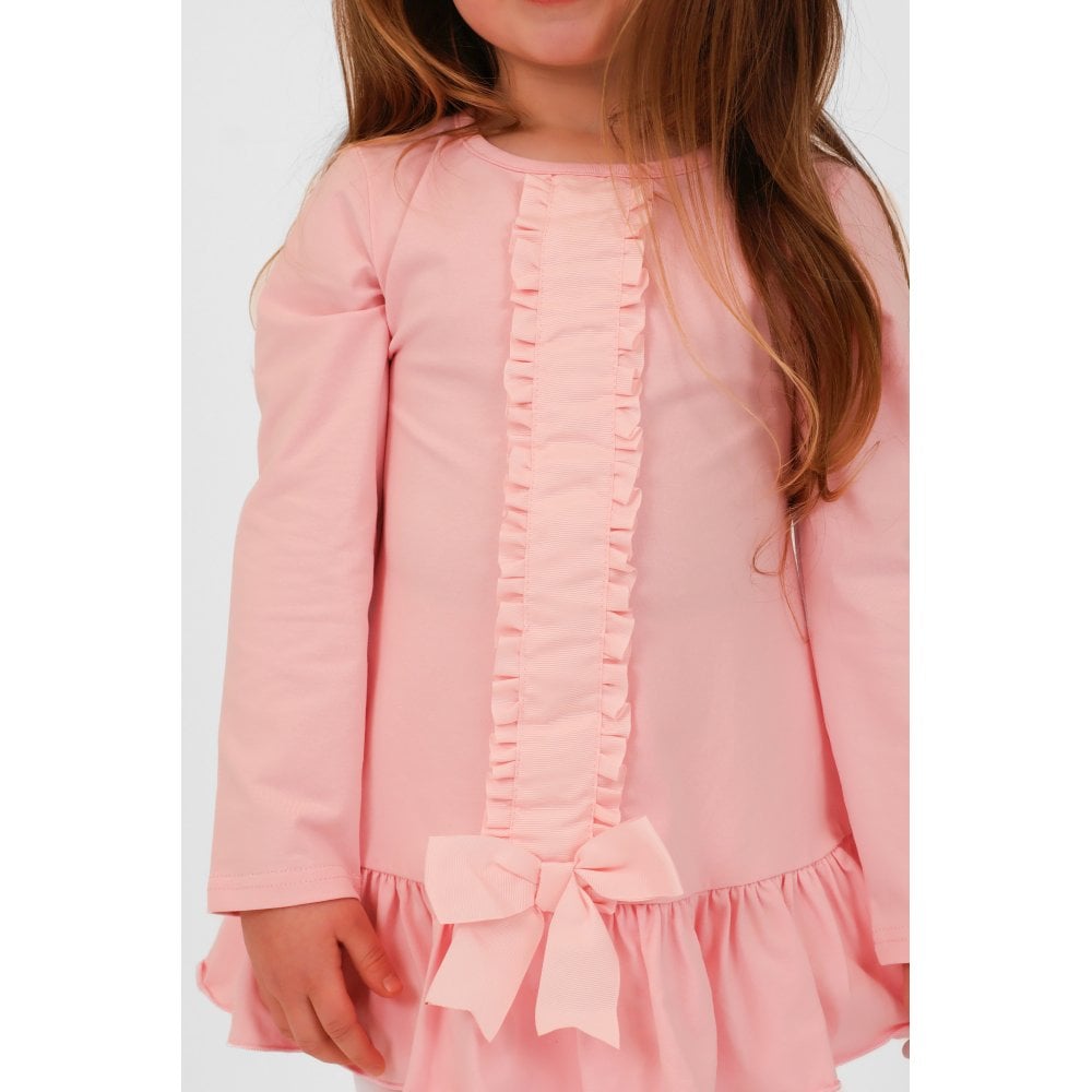 Bonnie Girls Frilly Bow Tracksuit Set Pink