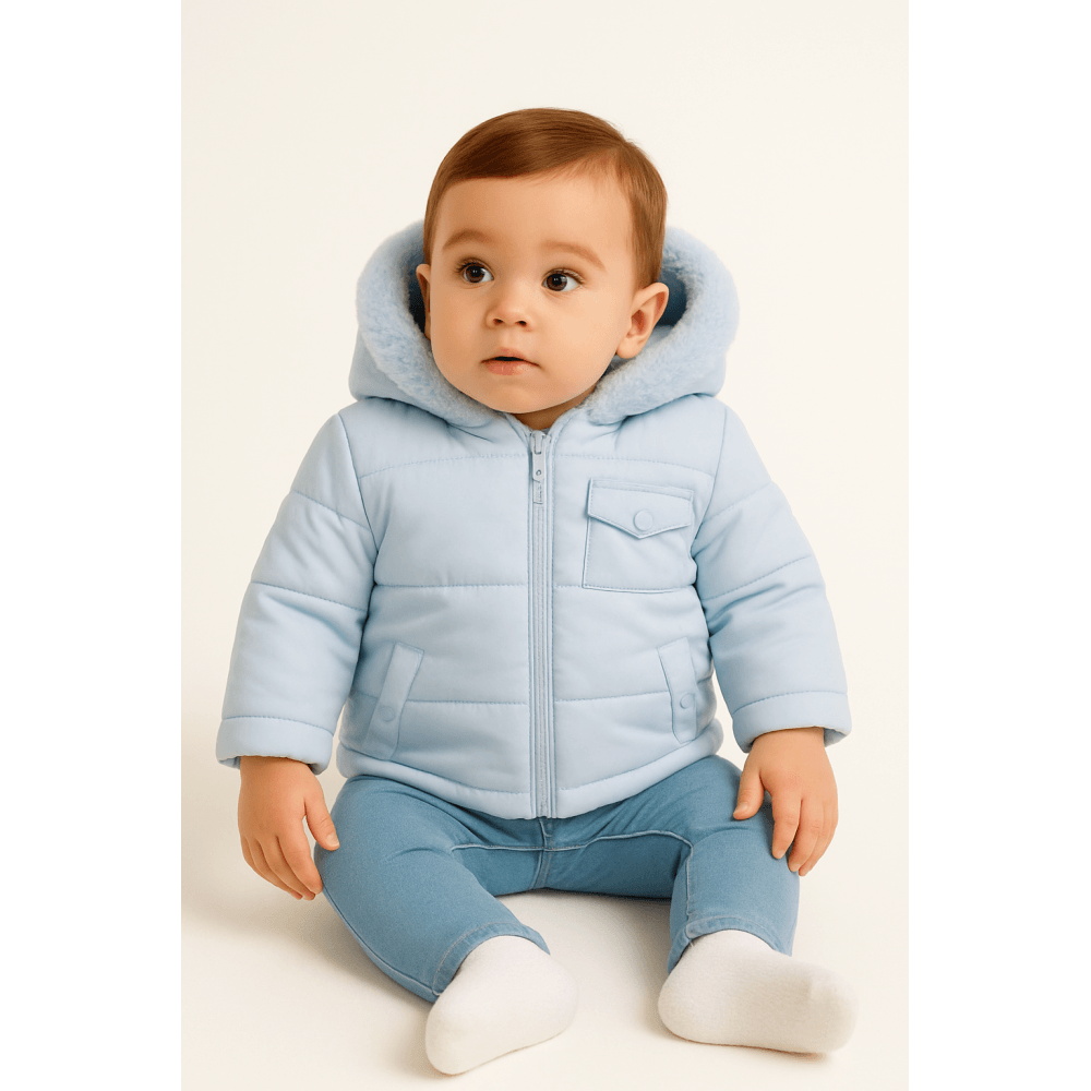 MB6507 Baby Boys Mintini Padded Coat Blue