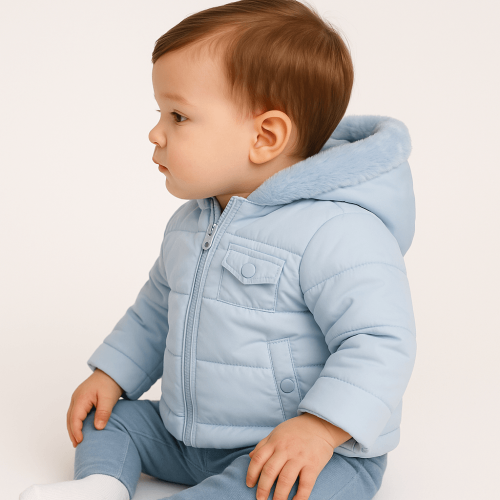 MB6507 Baby Boys Mintini Padded Coat Blue