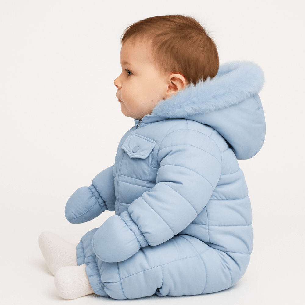 MB6505 Baby Boys Mintini Padded Snowsuit Blue