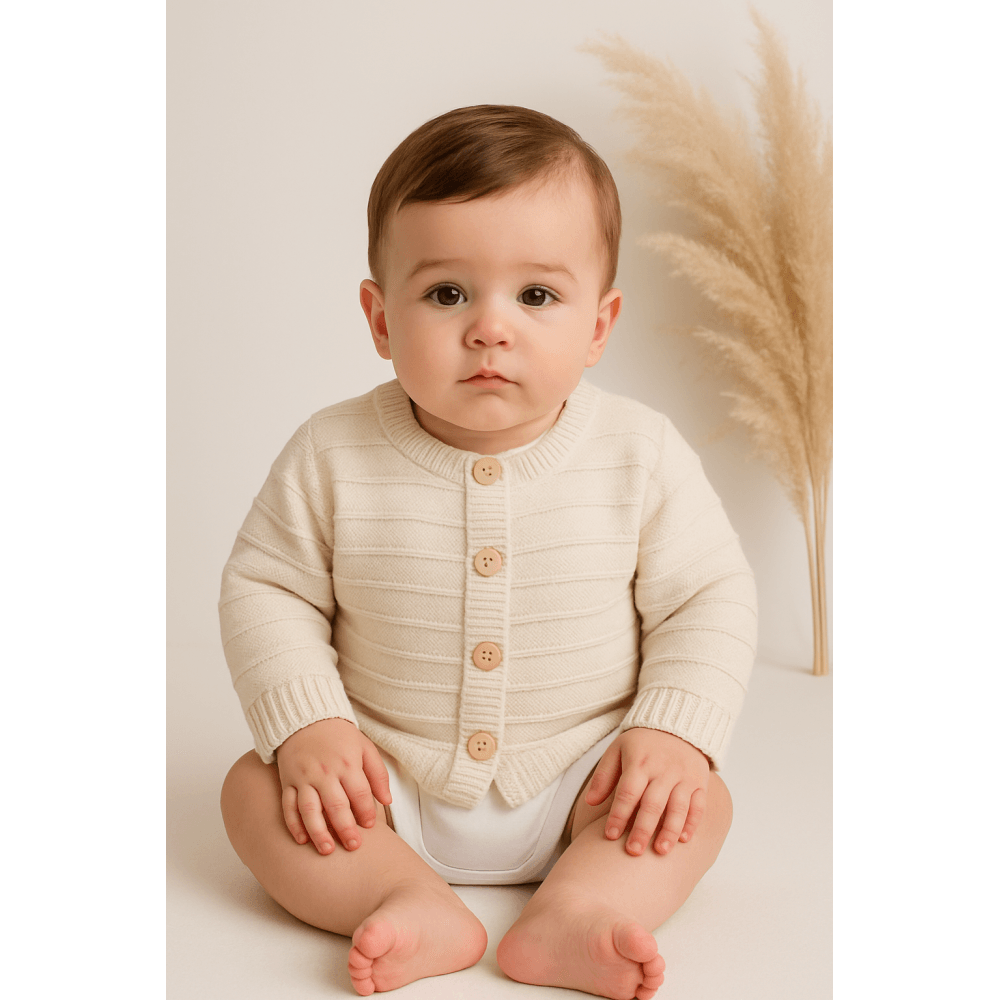 Daniel Pex Baby Knitted Cardigan Camel