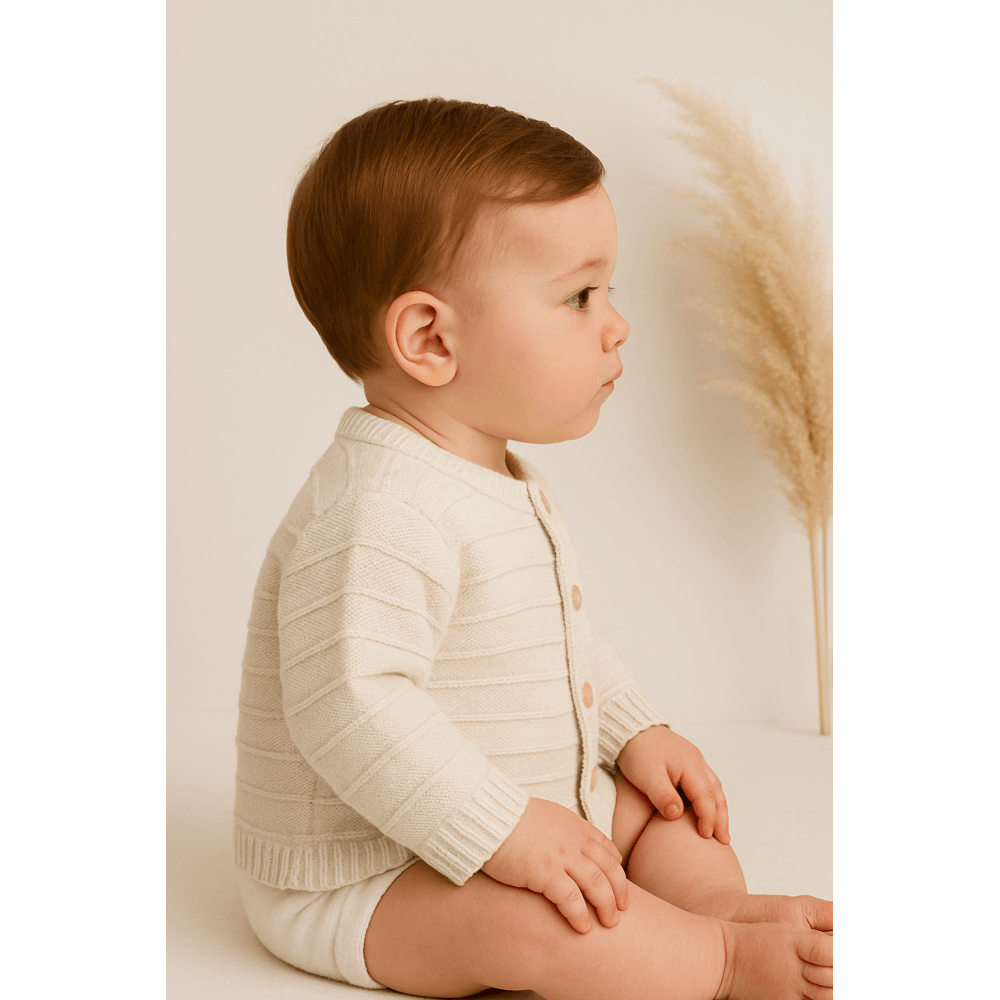 Daniel Pex Baby Knitted Cardigan Camel