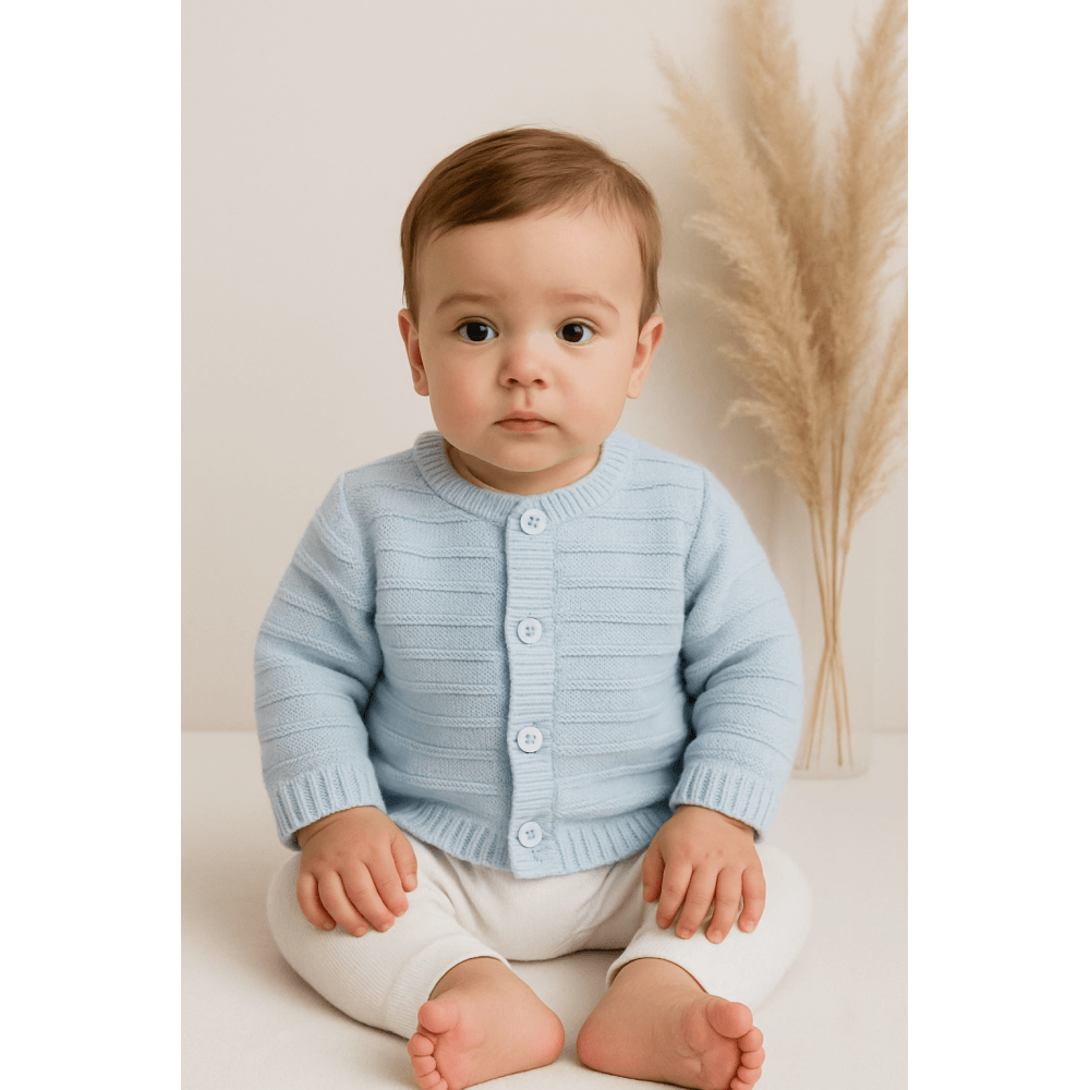 Daniel Pex Knitted Cardigan Blue