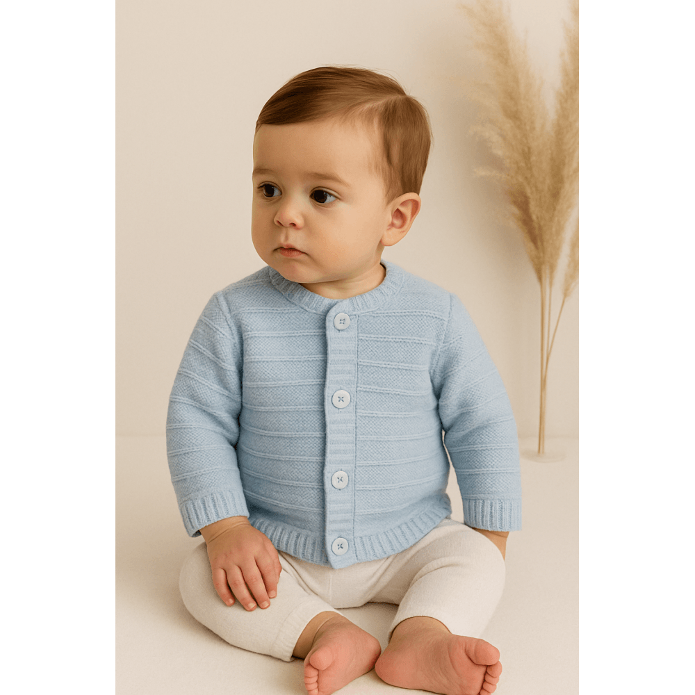Daniel Pex Knitted Cardigan Blue