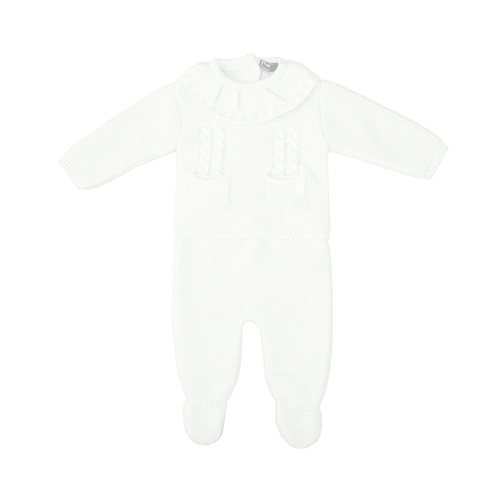 51809 Baby Knitted Baby Set & Bonnet