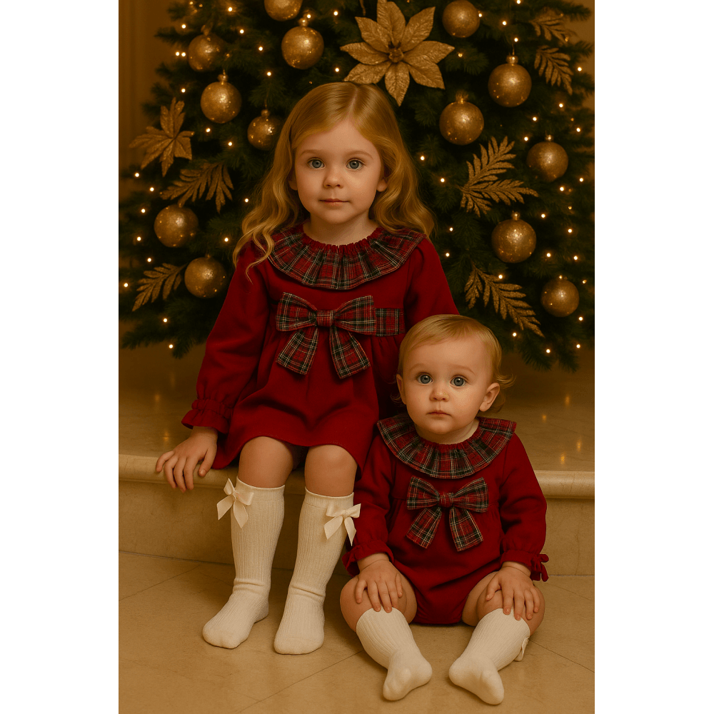 Edina Girls Red Tartan Dress