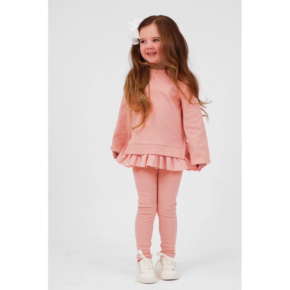 Orla Girls Ribbed Jumper & Legging Set Pink