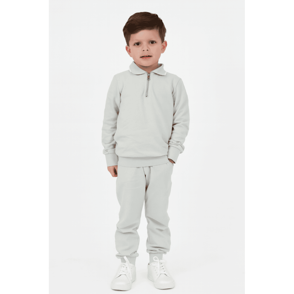 Harry Boys Zip Up Polo Tracksuit Grey