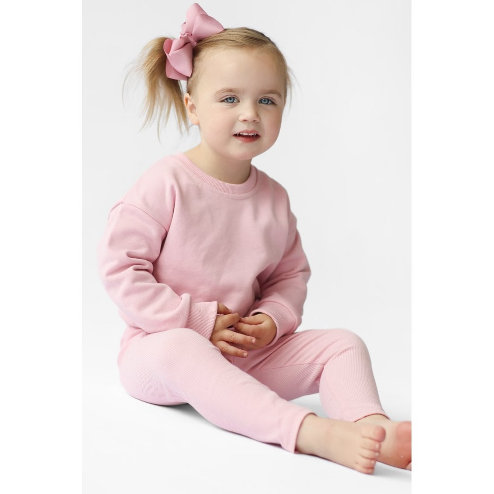 Saint Plain Legging Tracksuit Set Pink