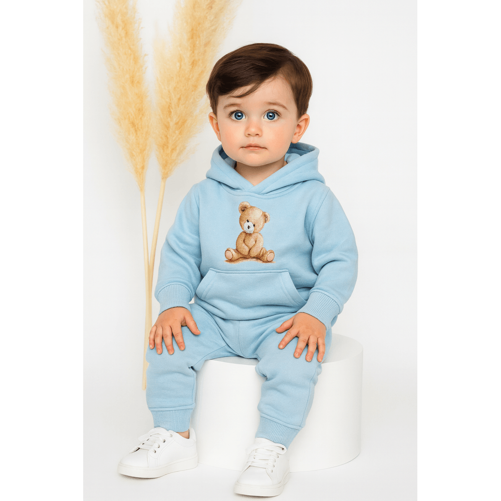 Arlo Bear Hooded Tracksuit Blue
