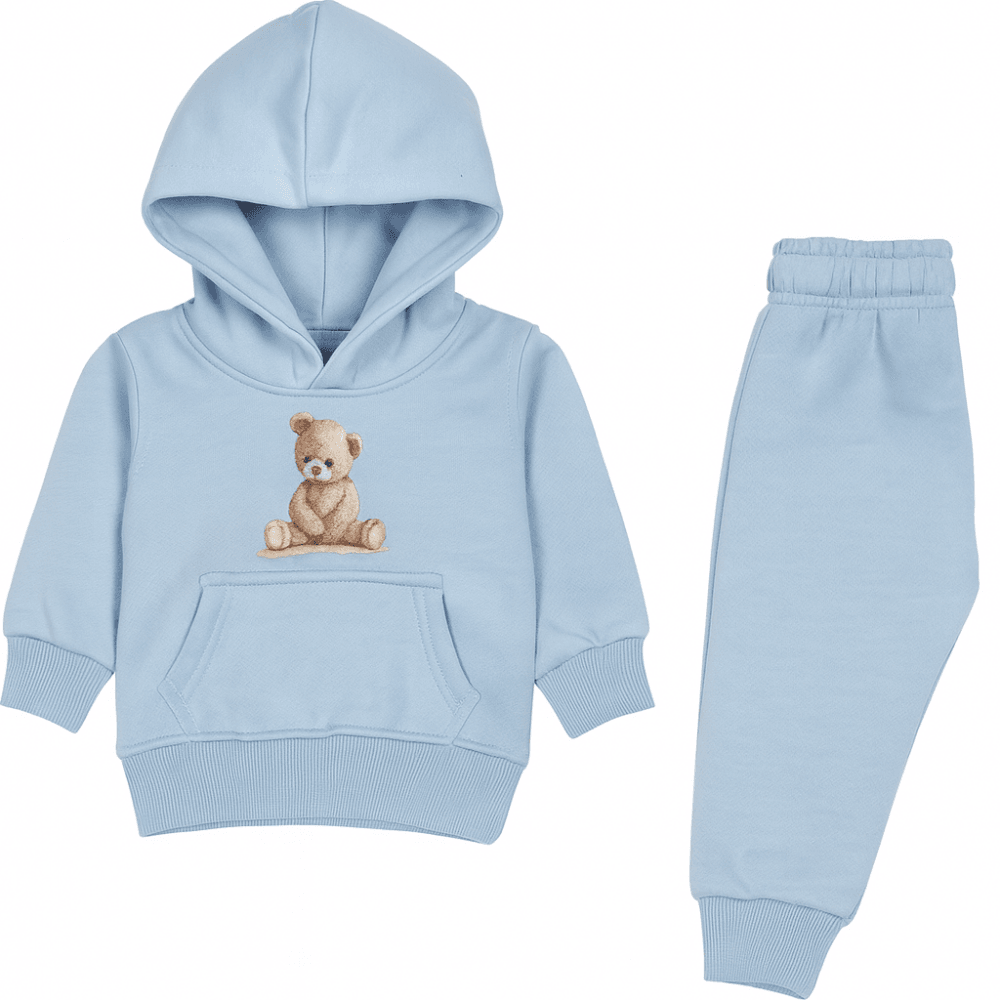 Arlo Bear Hooded Tracksuit Blue