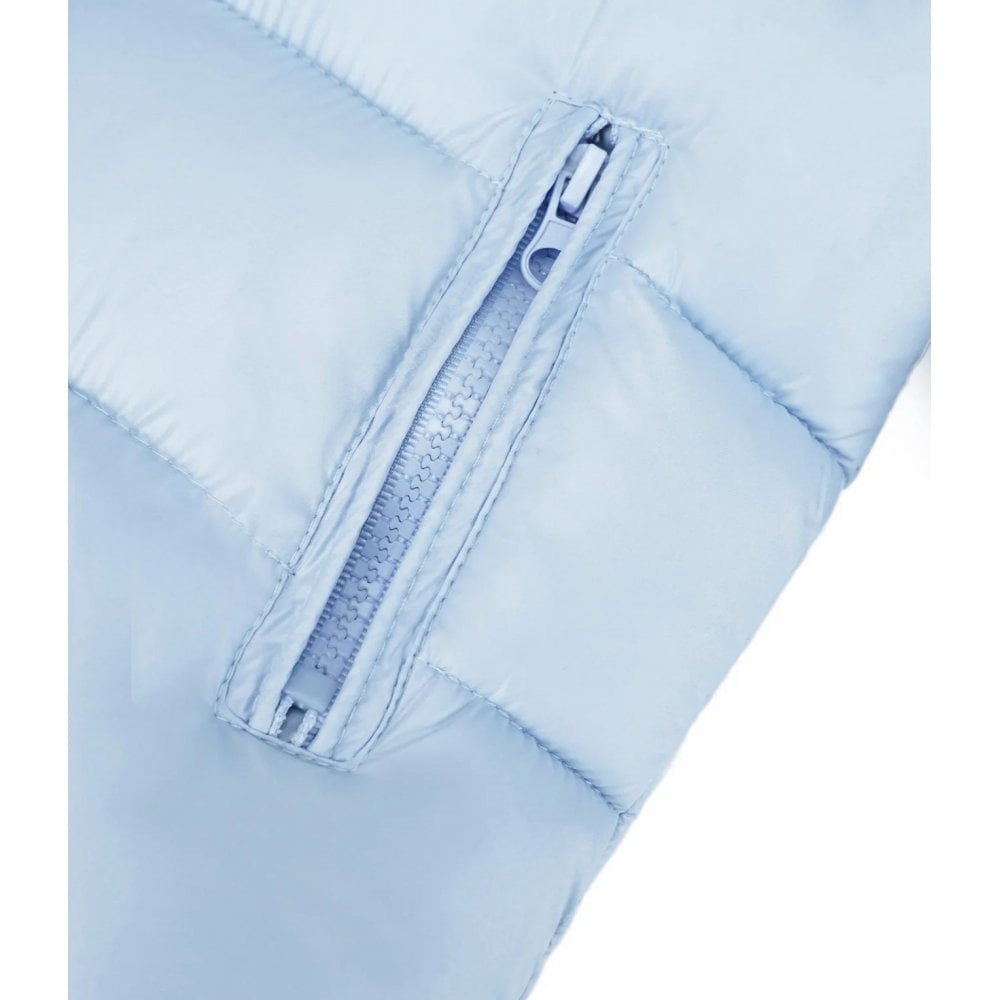 Faux Fur Hooded Coat Blue