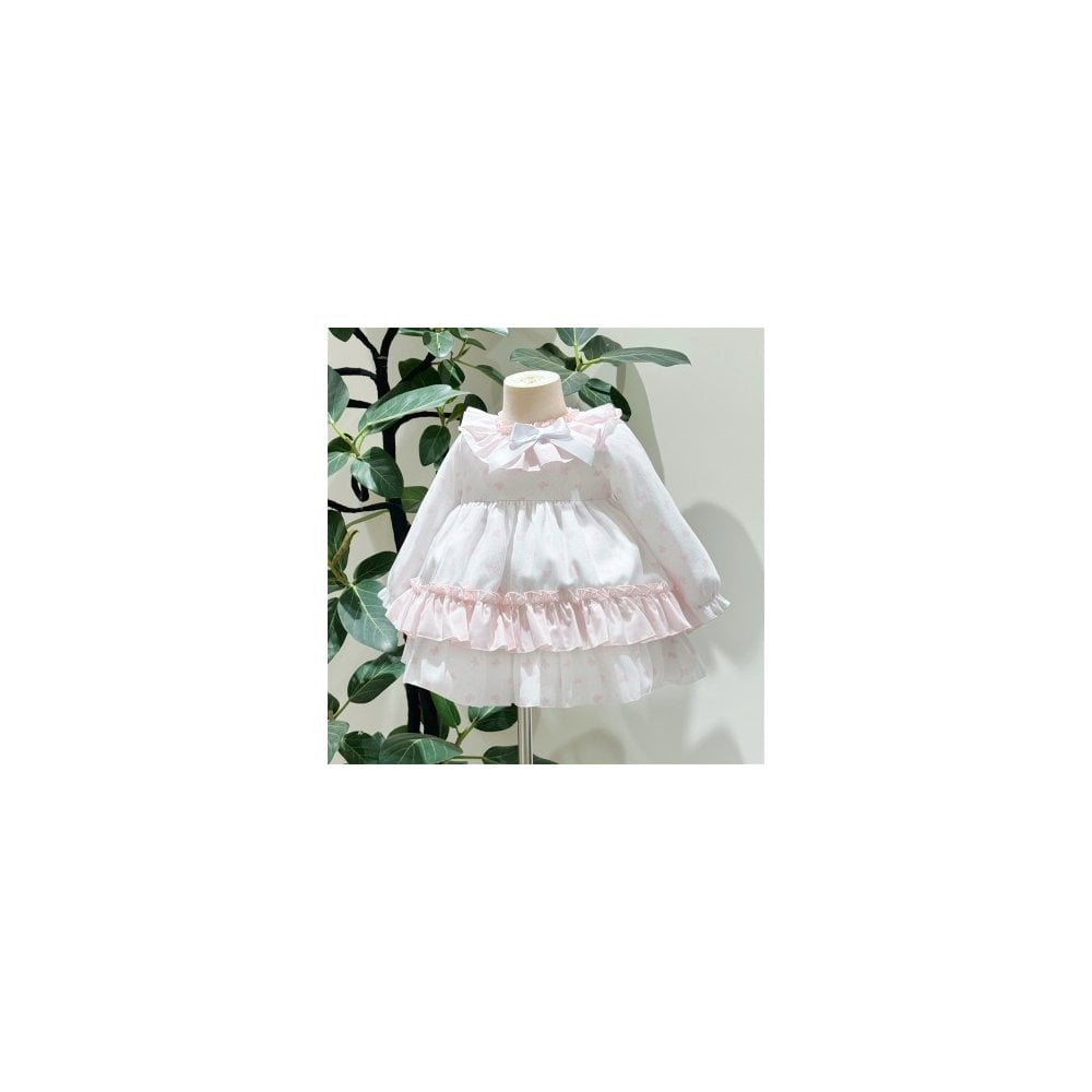 MYD25213 Baby Girls Weeme Puffball Bow Print Dress