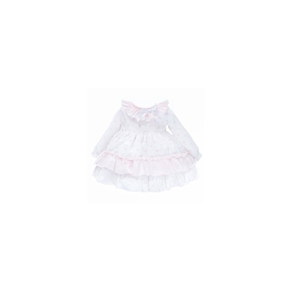 MYD25213 Baby Girls Weeme Puffball Bow Print Dress