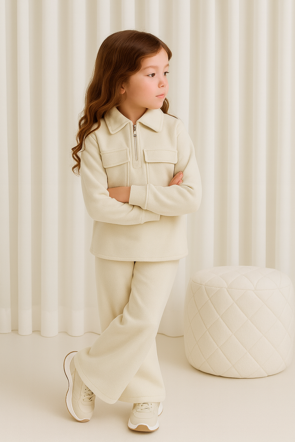 Gemma Kids Co-ord Tracksuit Beige