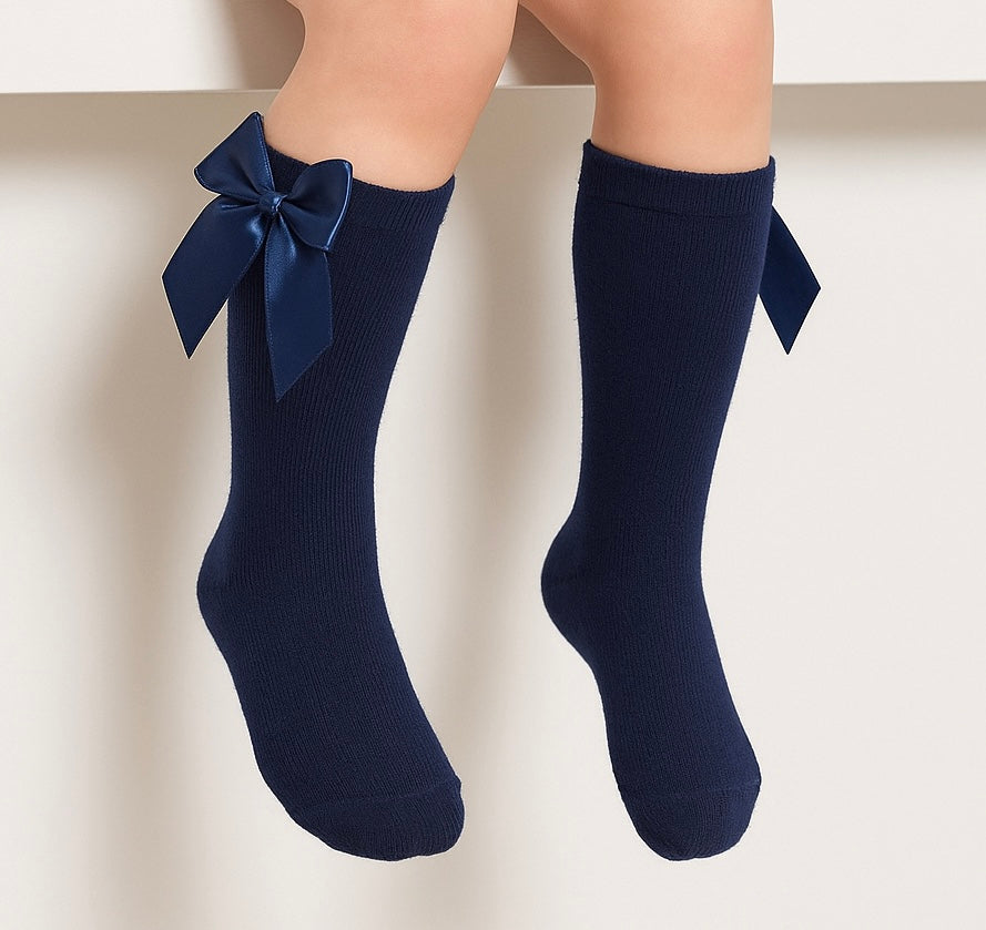 Sevva Navy Bow Socks