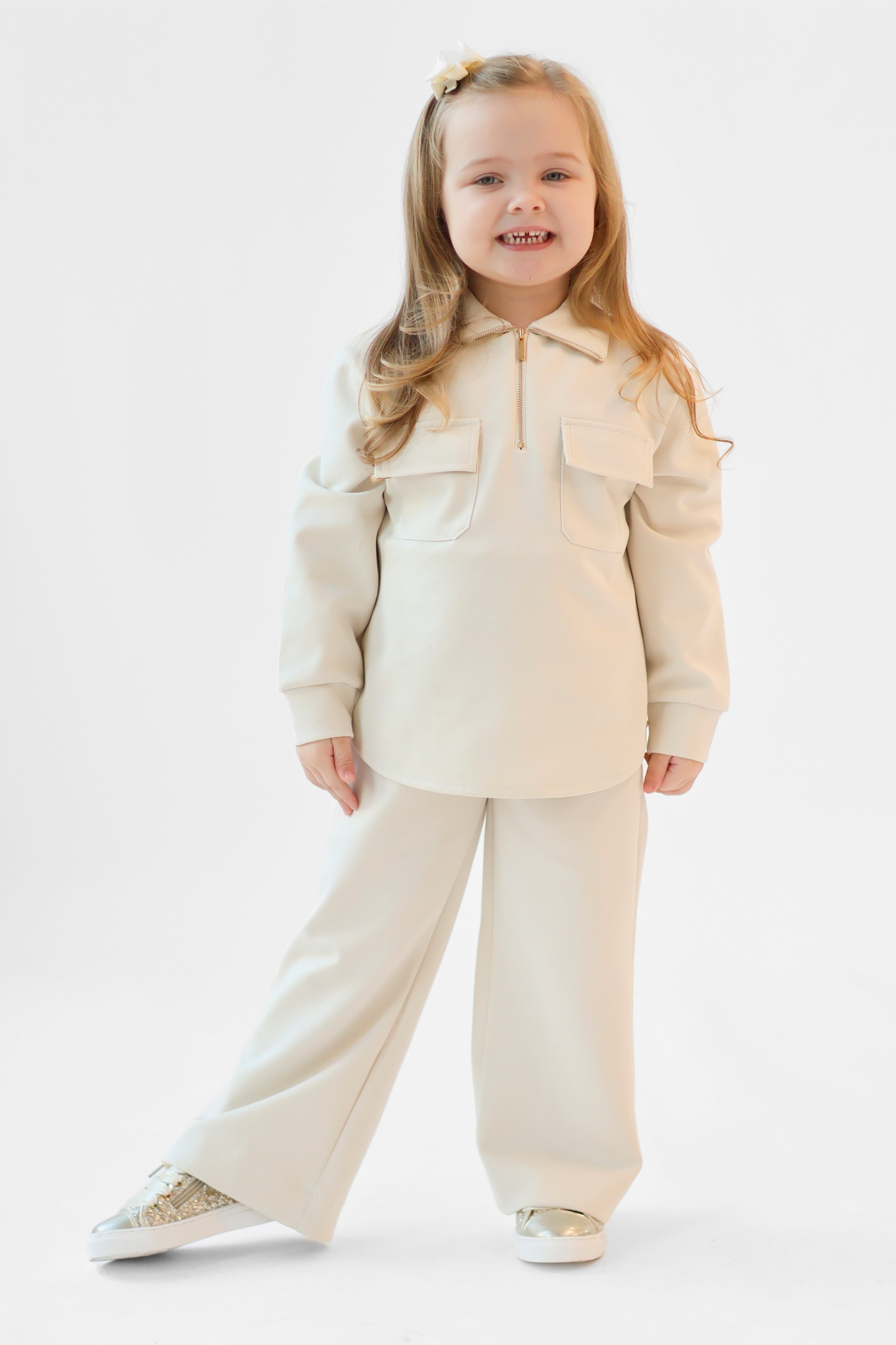 Gemma Kids Co-ord Tracksuit Beige