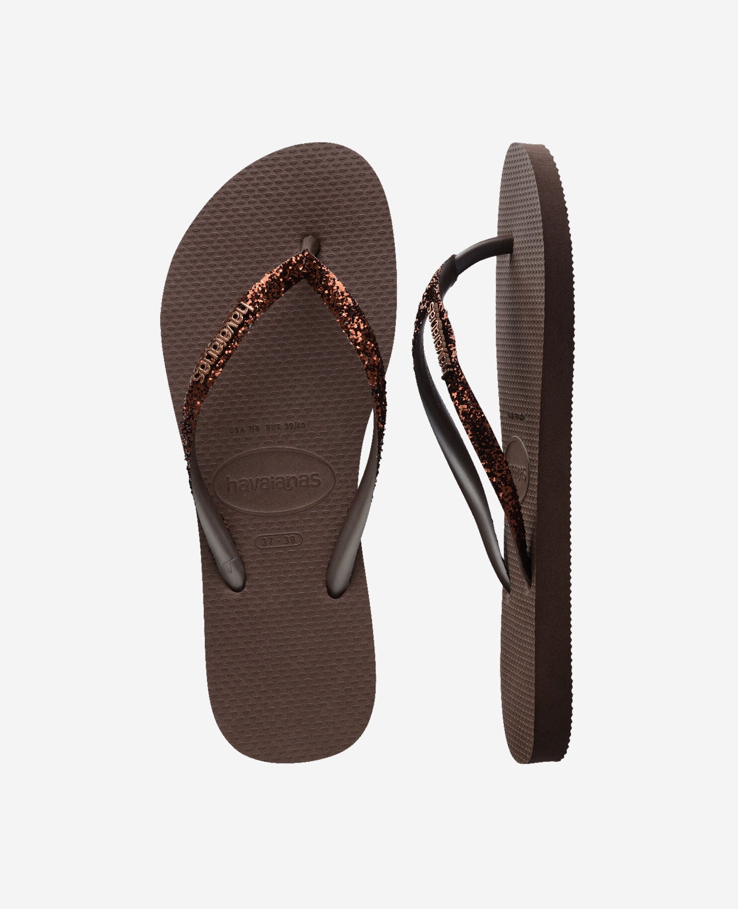 SLIM GLITTER II FC Dark Brown Havaianas