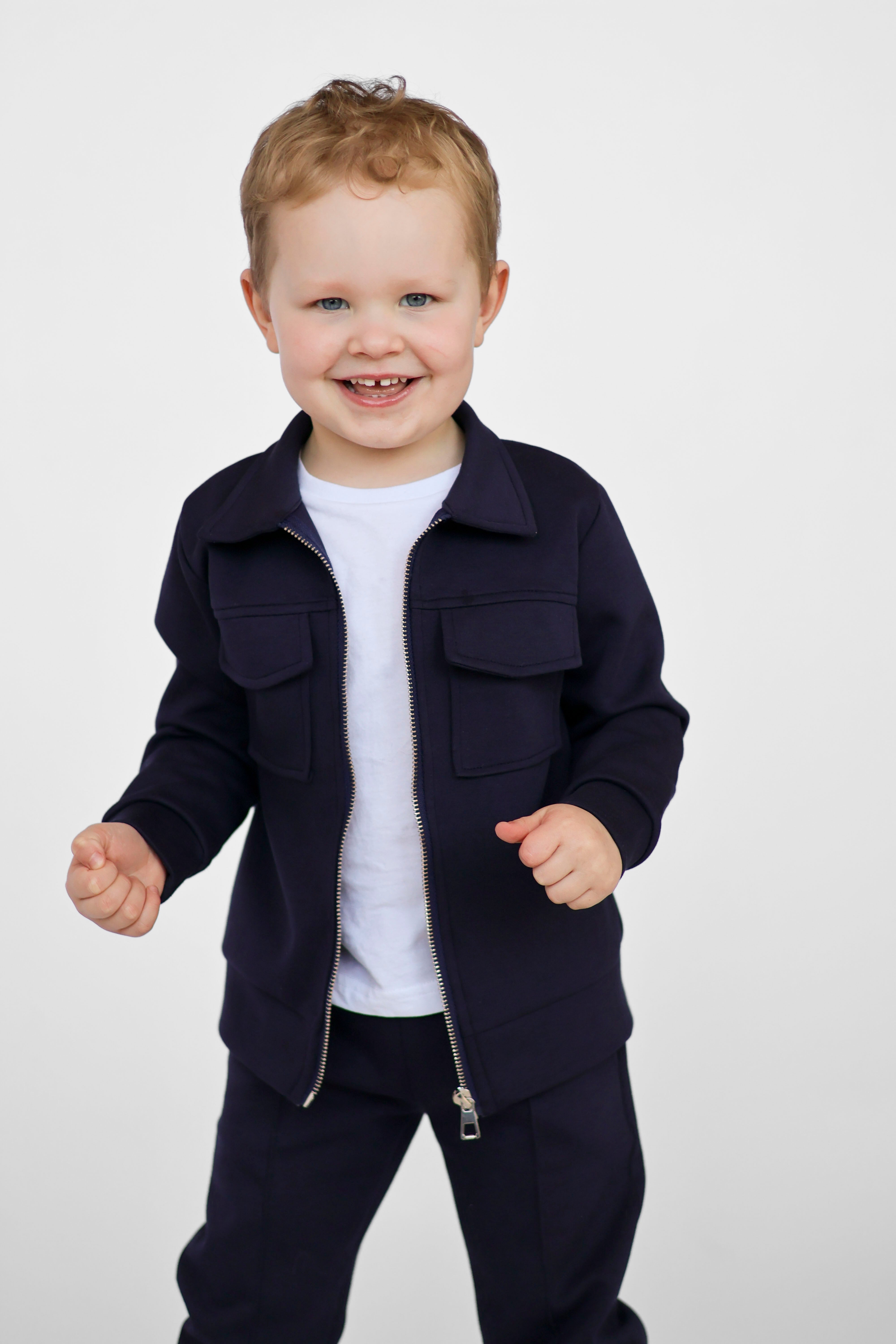 Marcus Boys Zip Up Smart Tracksuit Navy