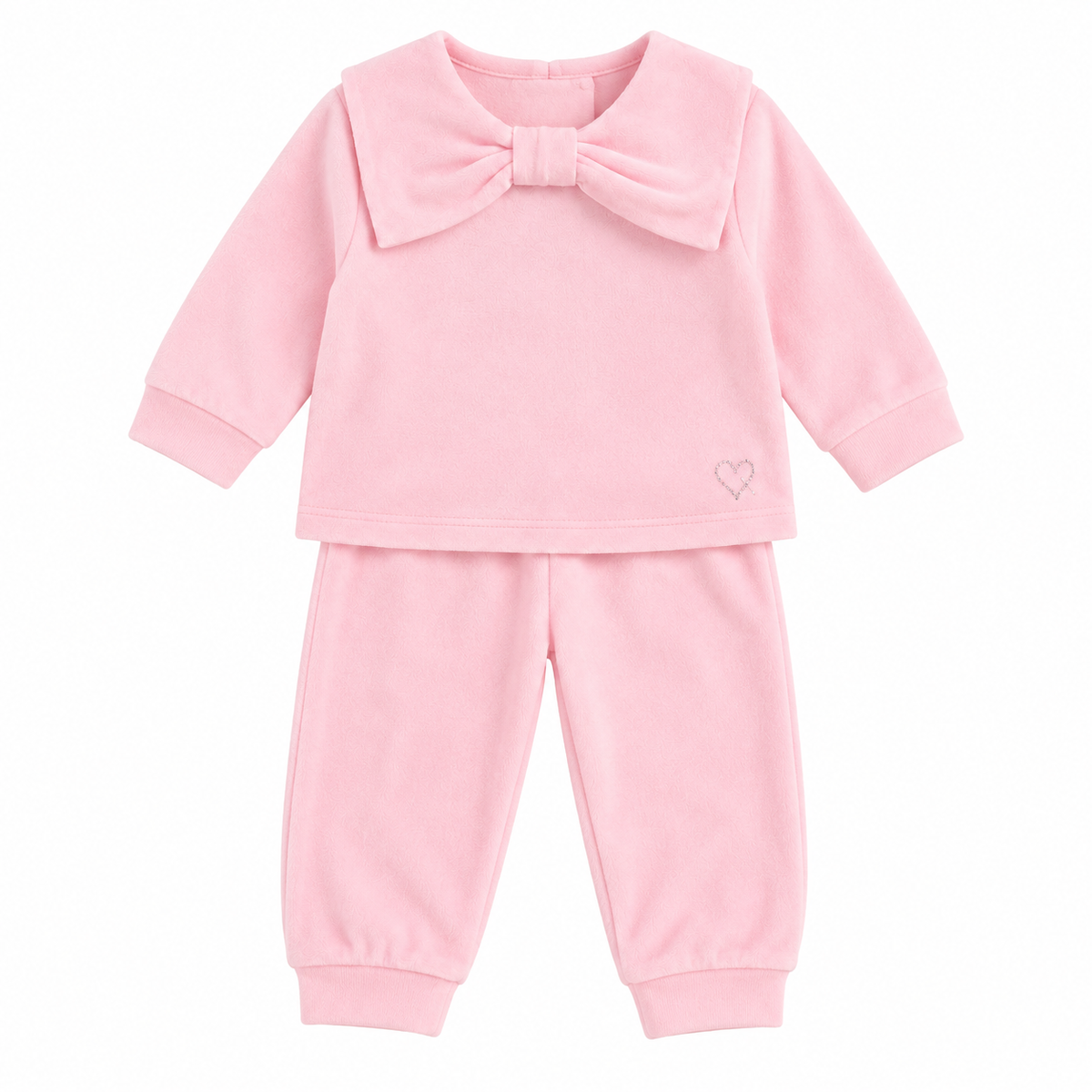 Celeste Girls Bow Tracksuit Pink